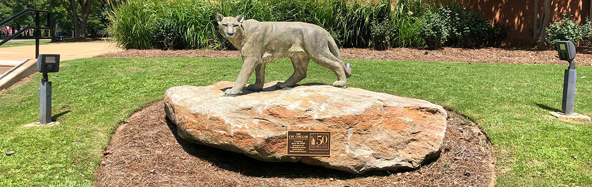 Photo of a cougar statue