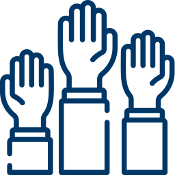 raised hands icon