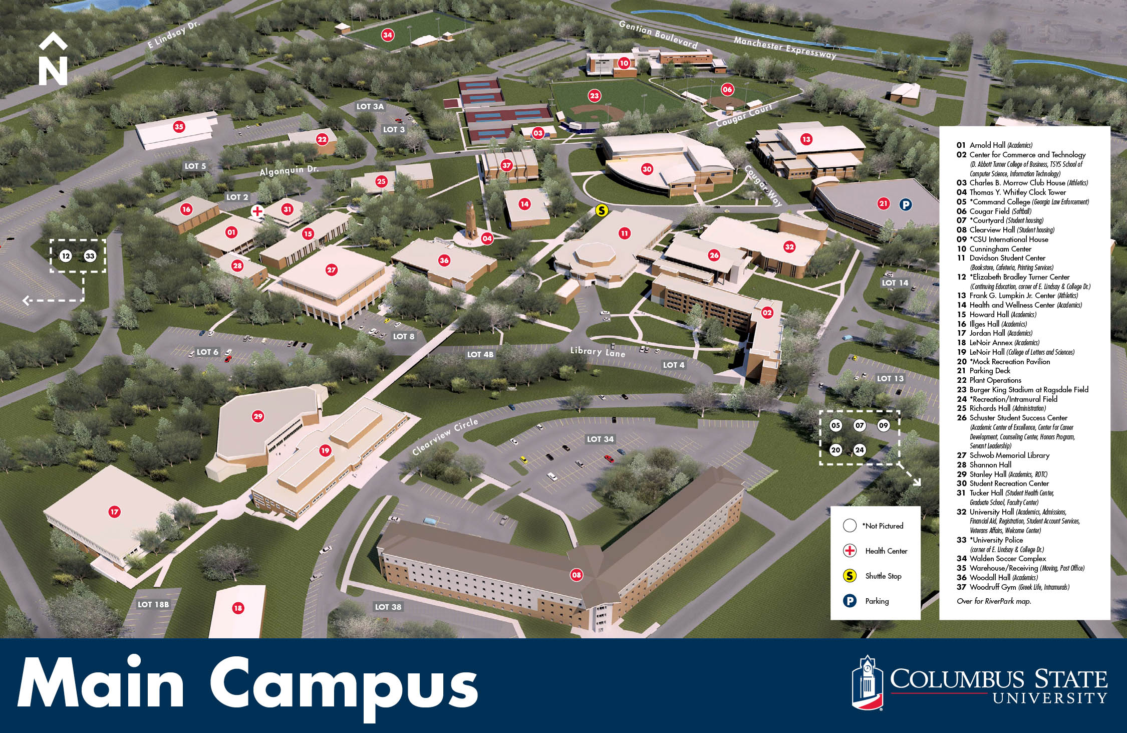ECU Main Campus Map