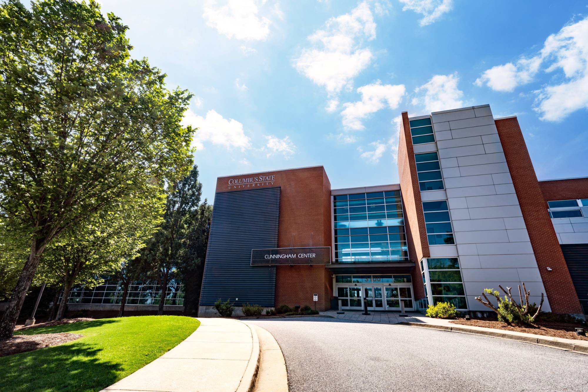 the exterior wall of the Cunningham Conference Center